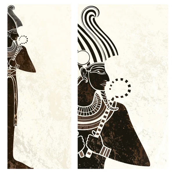 Nápis, osiris starověký egypt leták Vektorová Grafika