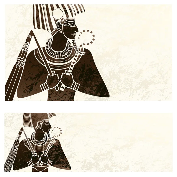 Nápis, osiris starověký egypt leták Vektorová Grafika