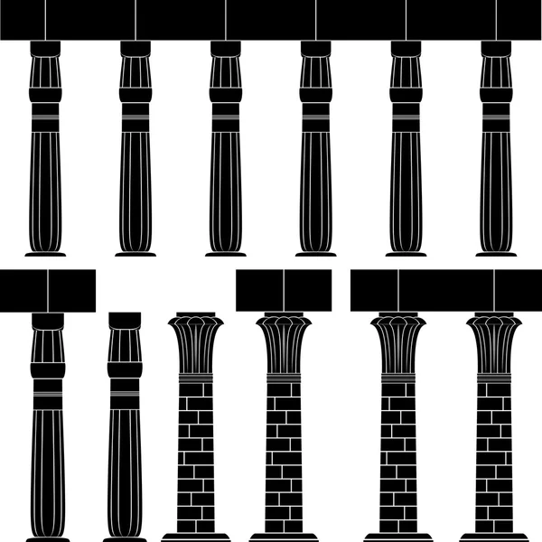 Ancient egypt column , architectural element — Stock Vector