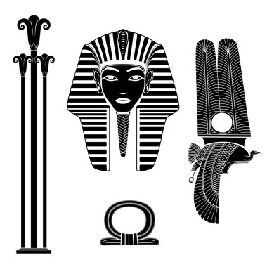 Set of egyptian ancient symbol