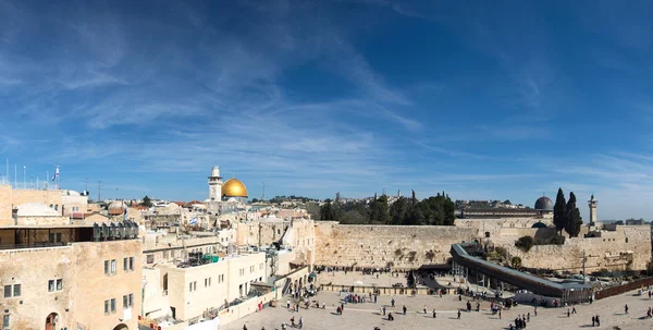 Västra muren och Tempelberget i Jerusalem — Stockfoto