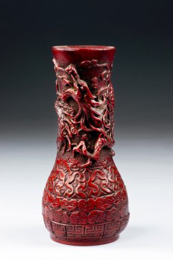 Çin zinober Dragon vazo.