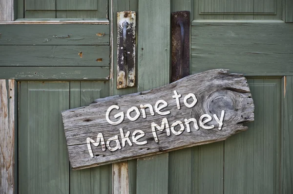 Gone to make money. — Stock Photo, Image