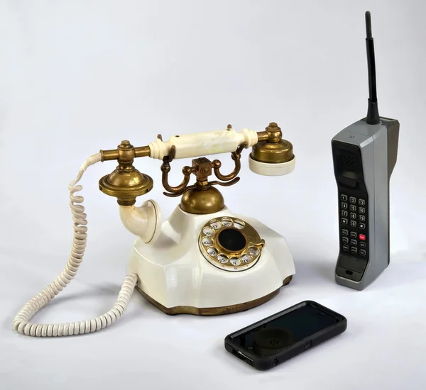 旧的工作电话. — 图库照片