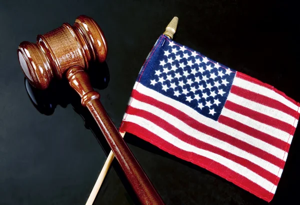 Gabel und amerikanische Justiz. — Stockfoto