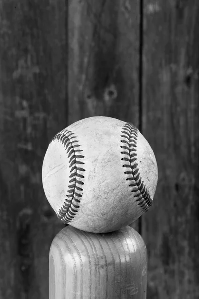 Baseball and Bat. — Stock Photo, Image