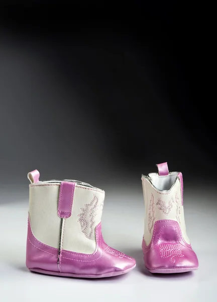 Pink Baby Boots. — Stock Photo, Image