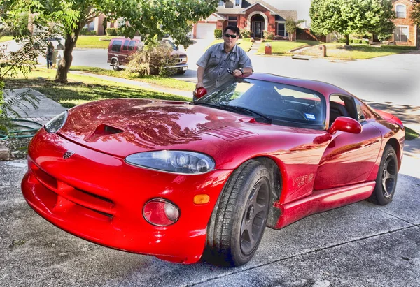 Dallas Texas Sept 2020 1998 Dodge Viper Engine Considered Supercar — 스톡 사진