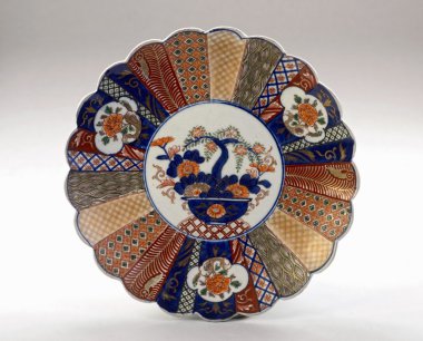 Antika Japonca Imari plaka.