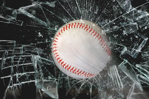 Baseball à travers le verre . — Photo