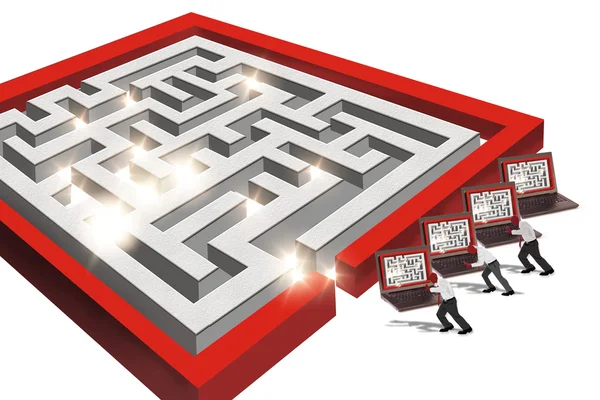 Dator labyrint. — Stockfoto