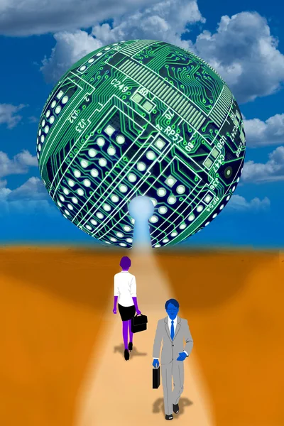 Cloud-Computerball. — Stockfoto