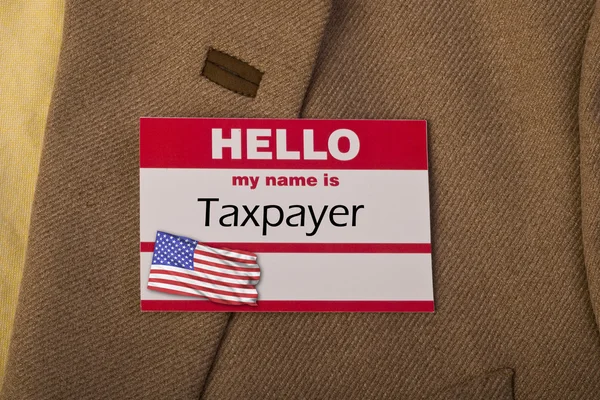 Mijn naam is belastingbetaler. — Stockfoto