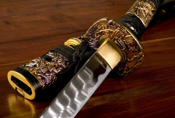 Espada samurai japonesa . — Foto de Stock