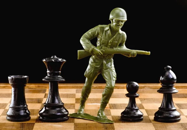 Chess and War. — Stock Photo, Image
