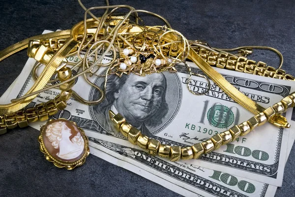 Scrap Gold Jewellry. — Stock Photo, Image