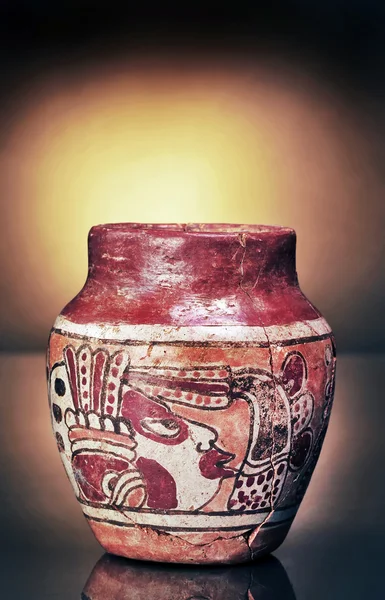 Pre Columbian Warrior Vase. — Stock Photo, Image