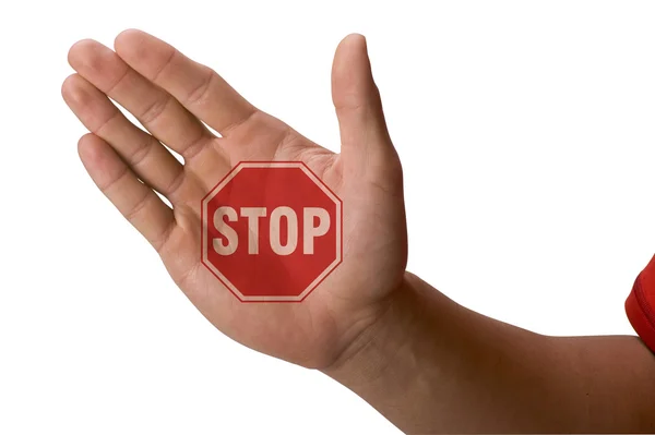 Ręka znak stop. — Zdjęcie stockowe