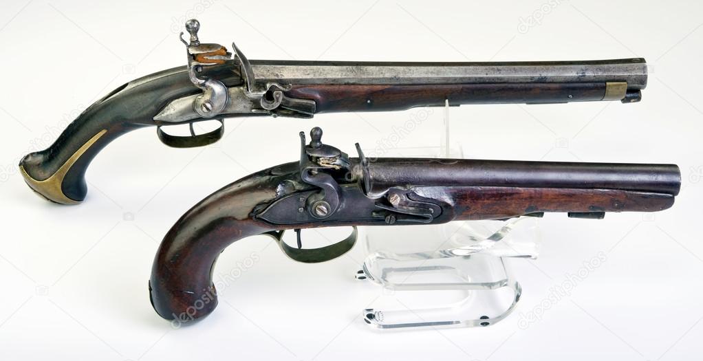 Antique English and French  Flintlock Pistol.
