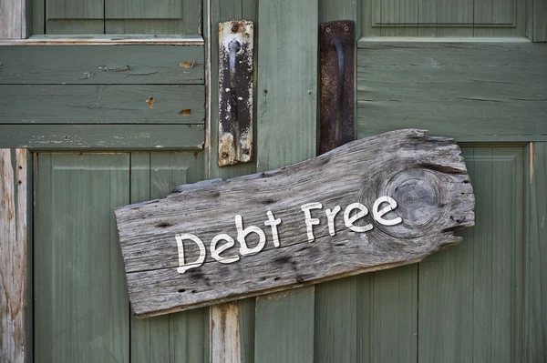 Debt Free Sign. — Stock Photo, Image