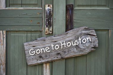 Gone to Houston. clipart