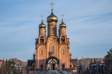 Rusya şehirlerinden birinde Ortodoks Kilisesi