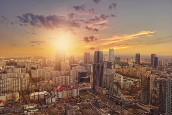 Blick auf Warschau aus der Luft — Stockfoto