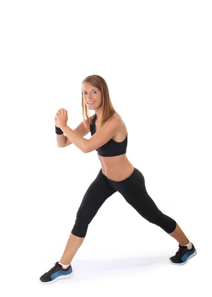 Chica atlética joven practicando fitness — Foto de Stock