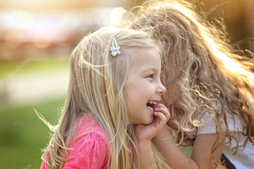 Young Girls Having Fun With