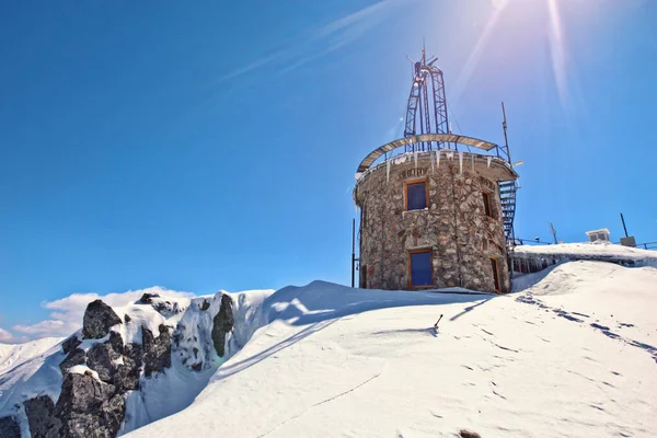 View Meteorological Research Station Peak Kasprowy Wierch Polish Tatra Mountains — Stock Photo, Image