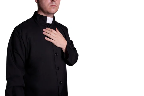 Priest on white background — Stock Photo, Image