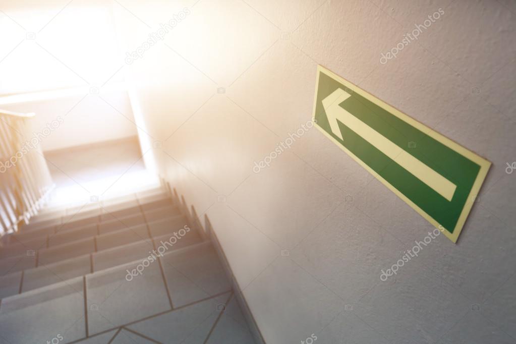 Staircase and emergency exit in office