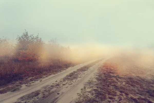 Hazy rural dirt road — Stock Photo, Image