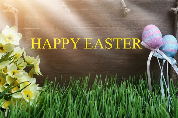 Mutlu Paskalya renkli kartı — Stok fotoğraf