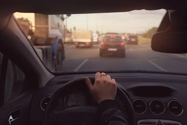 Stau auf der Autobahn — Stockfoto