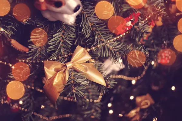 Fondo del árbol de Navidad atmosférico — Foto de Stock