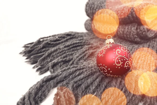 Náladový vánoční přání s lucernou — Stock fotografie