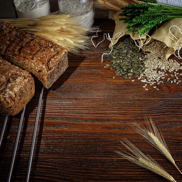 Fundo de pão integral caseiro — Fotografia de Stock