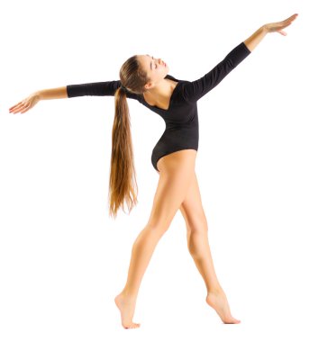 Nişanlı genç kız sanat jimnastik