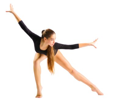 Nişanlı genç kız sanat jimnastik