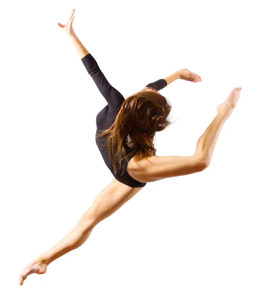 Mladá dívka zabývá umělecké gymnastiky — Stock fotografie