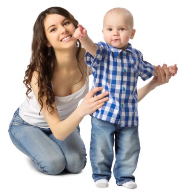 Küçük çocuğu olan kadın