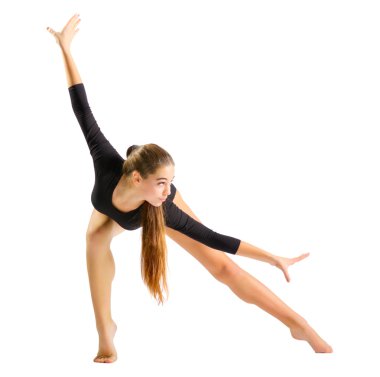 Nişanlı genç kız sanat jimnastik