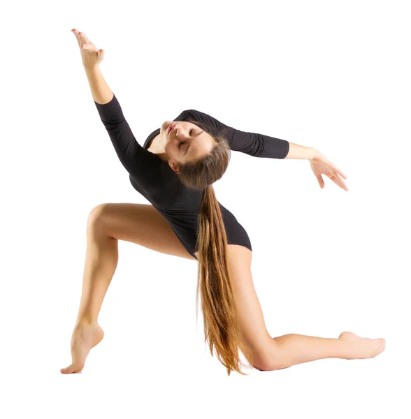 Giovane ragazza impegnata ginnastica d'arte — Foto Stock