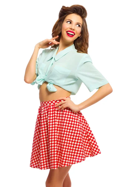 Beauty portrait of pinup girl — Stock Photo, Image
