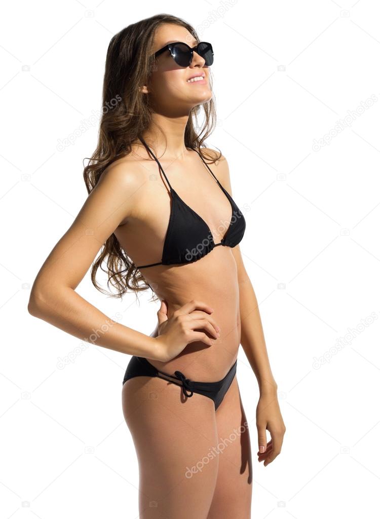 young girl in swimwear