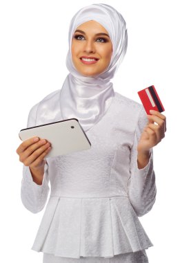 Genç Müslüman kadın izole