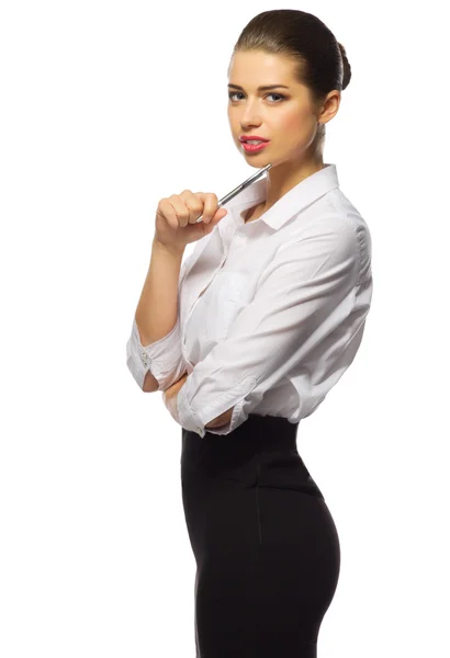 Young businesswoman isolated — Stock Photo, Image