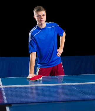 Masa Tenisi oyuncusu (izole ver)