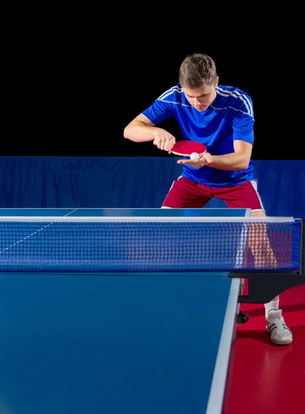 Giocatore di ping pong isolato — Foto Stock